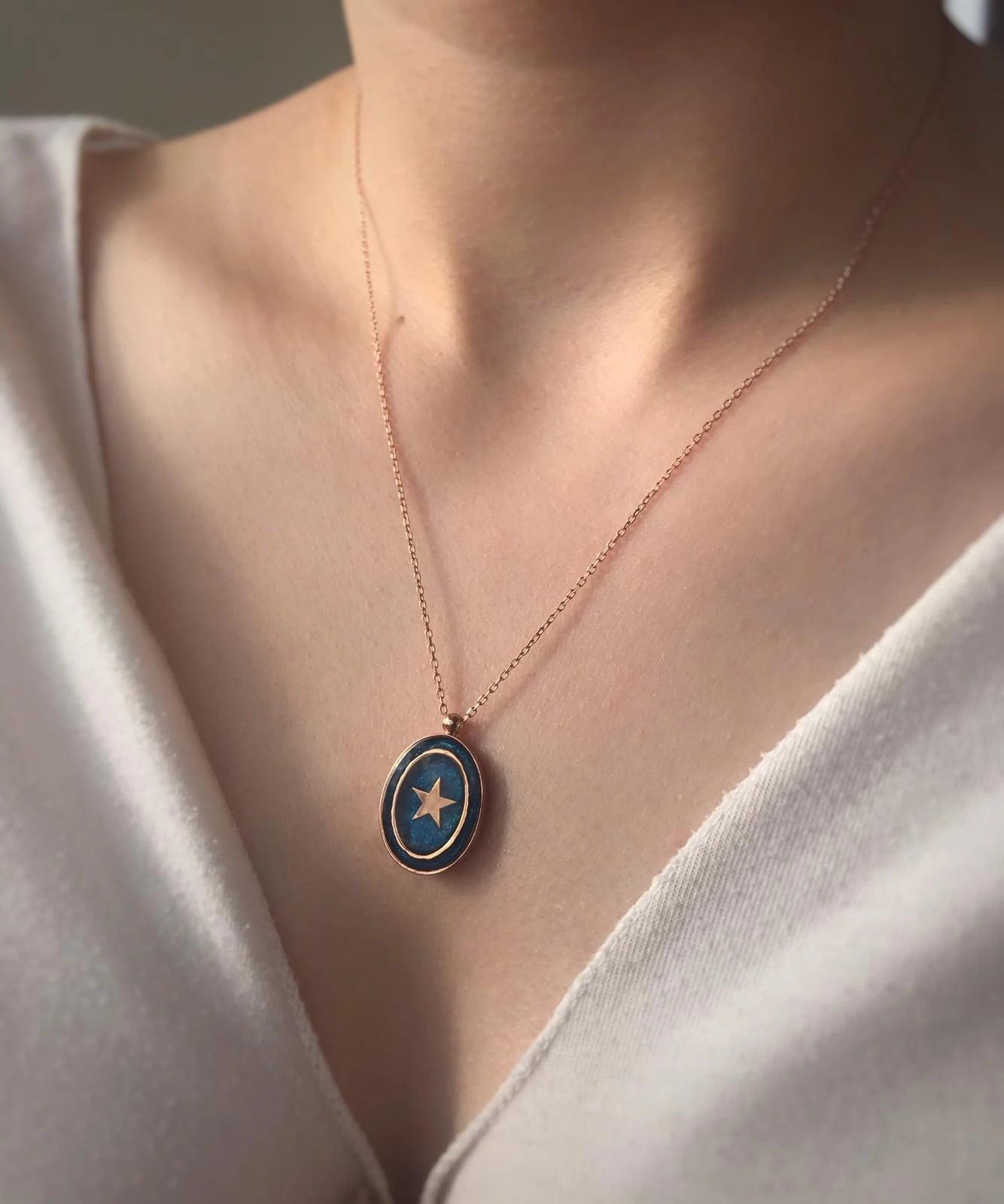 Star Necklace 925 Sterling Silver - Phosira Jewelry