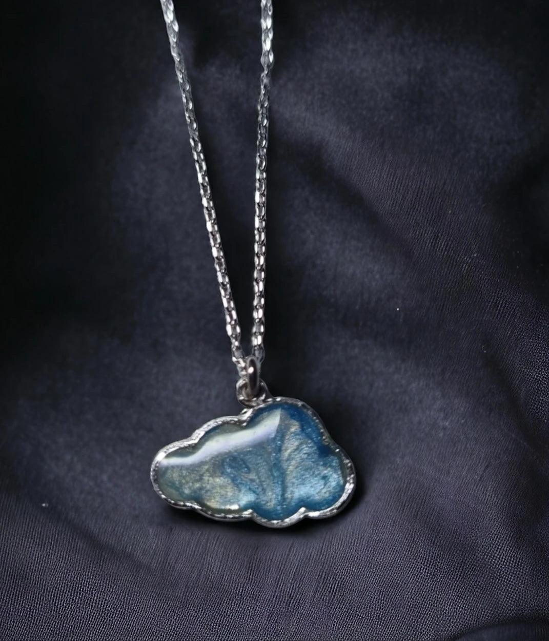 Night Glowing Cloud Necklace 925 Sterling Silver - Phosira Jewelry
