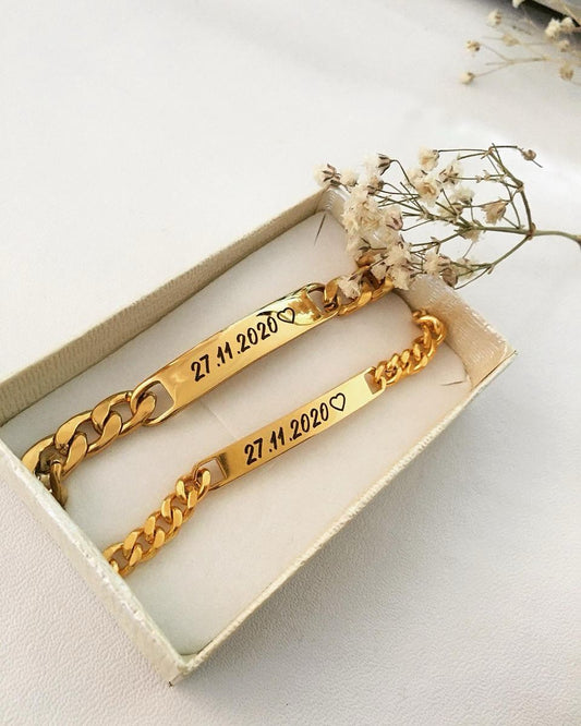 Personalizable Metal Bracelet – Gold & Silver