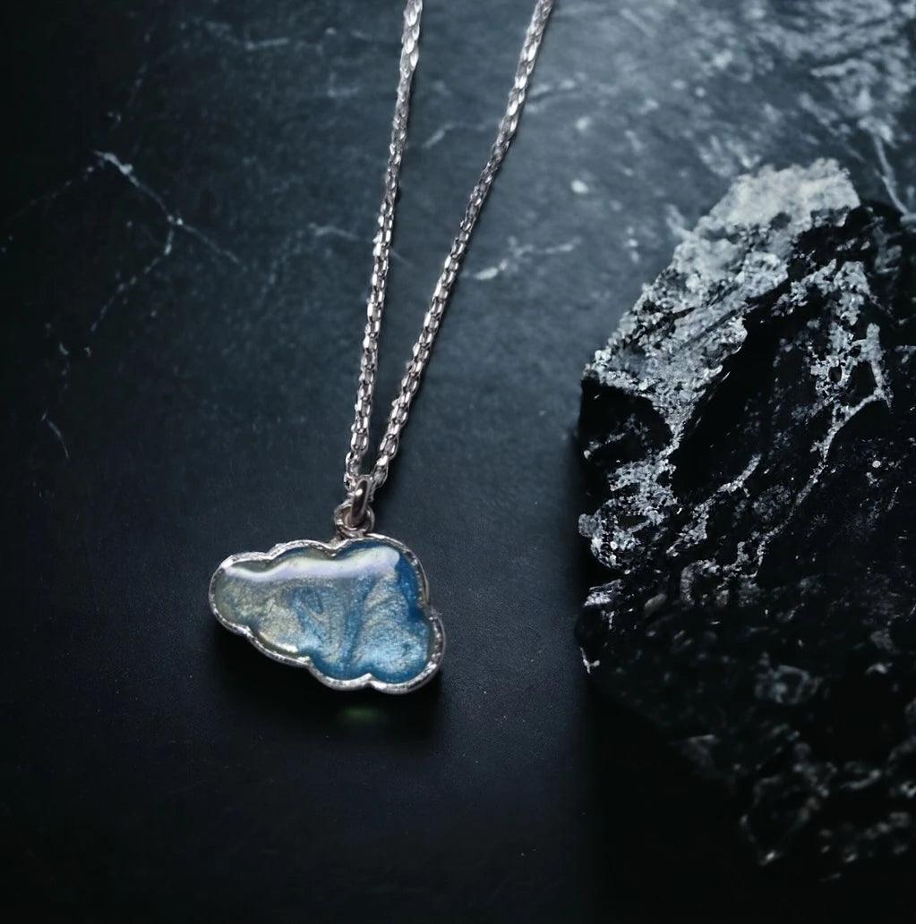 Night Glowing Cloud Necklace 925 Sterling Silver - Phosira Jewelry
