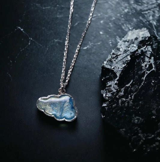 Night Glowing Cloud Necklace 925 Sterling Silver - Phosira Jewelry