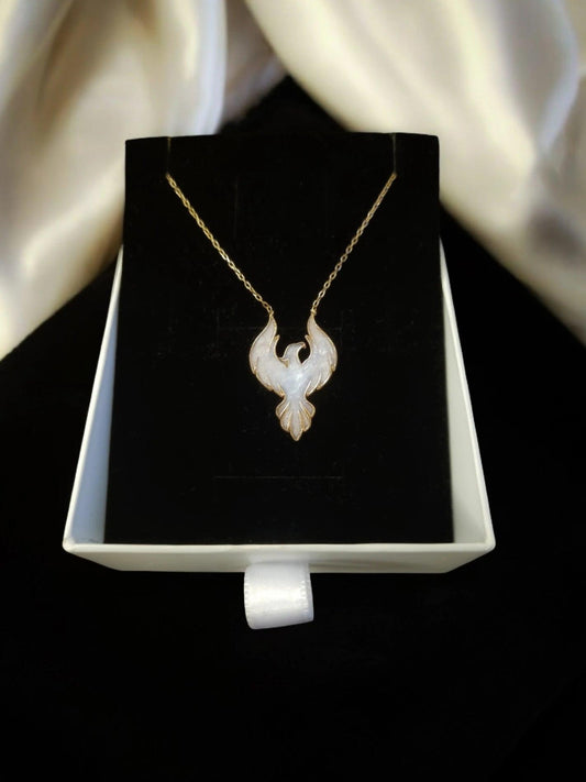 Night Shining Phoenix Necklace 925 Sterling Silver - Phosira Jewelry